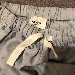 Seed Soft Denim Shorts w/ Tie Waist